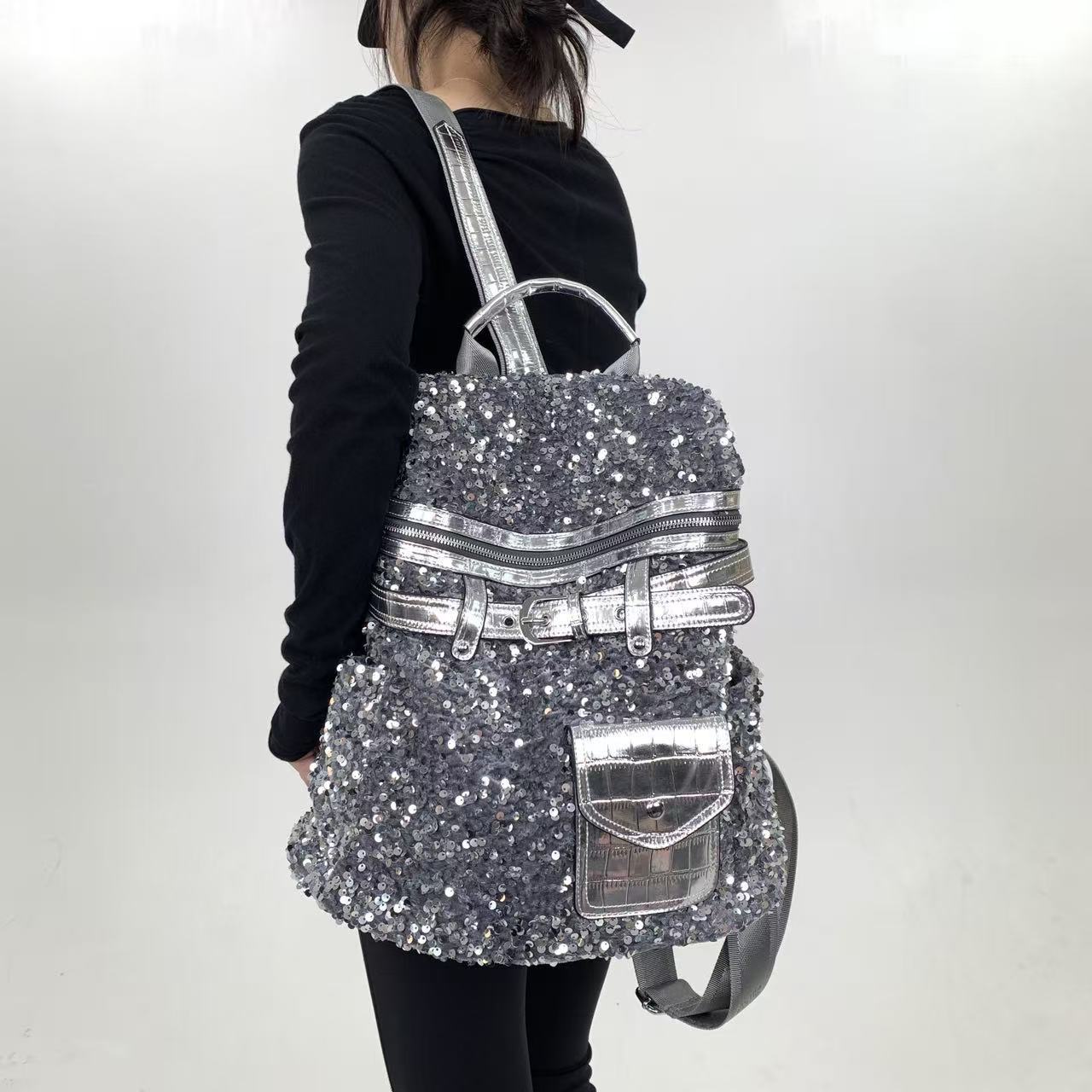 Women's Dark Trendy Cool Large Capacity Retro Street Women's Backpack