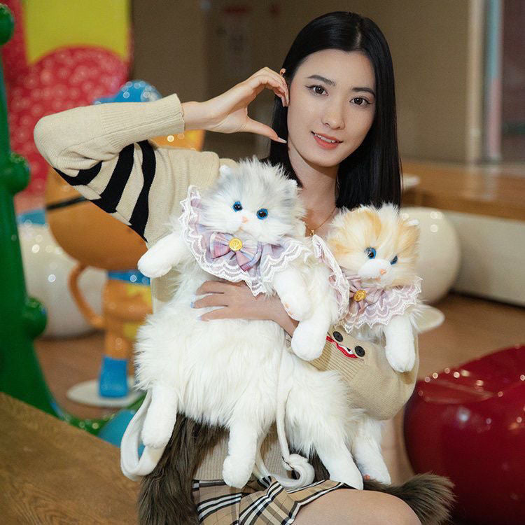 Doll Cat Cute Plush Birthday Gift Women's Backpack
