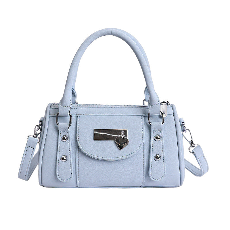 Women's Korean Style Niche Texture Bowling Fashion Solid Women's Shoulder Bag