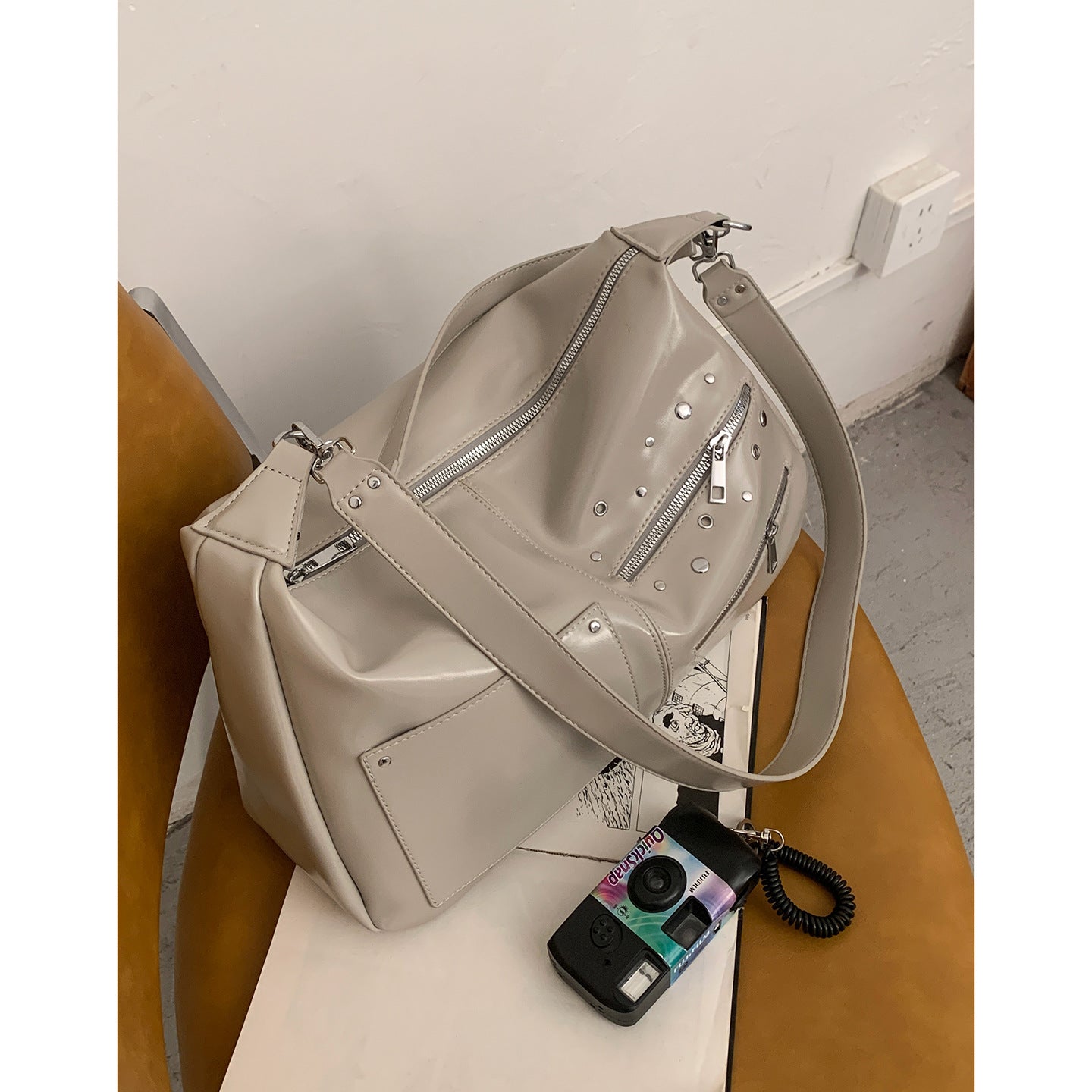Women's Korean Style Large Capacity Underarm Soft Tote Bag
