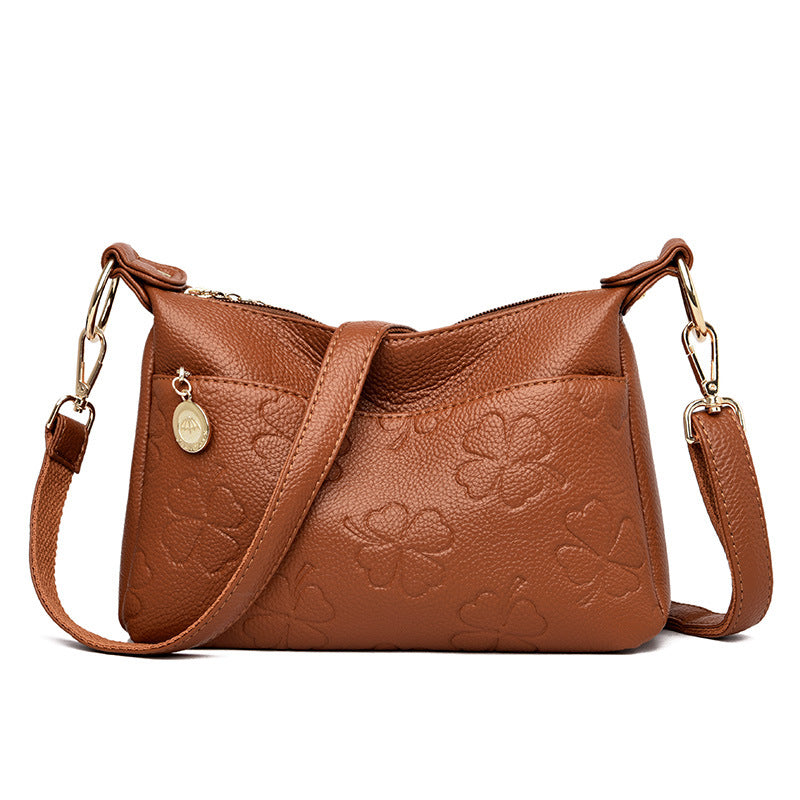 Women's Large Capacity Mom Style Soft Leather Women's Shoulder Bag