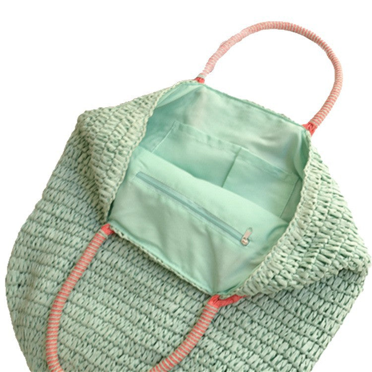 Women's Personality Large Capacity Woven Seaside Vacation Beach Women's Shoulder Bag
