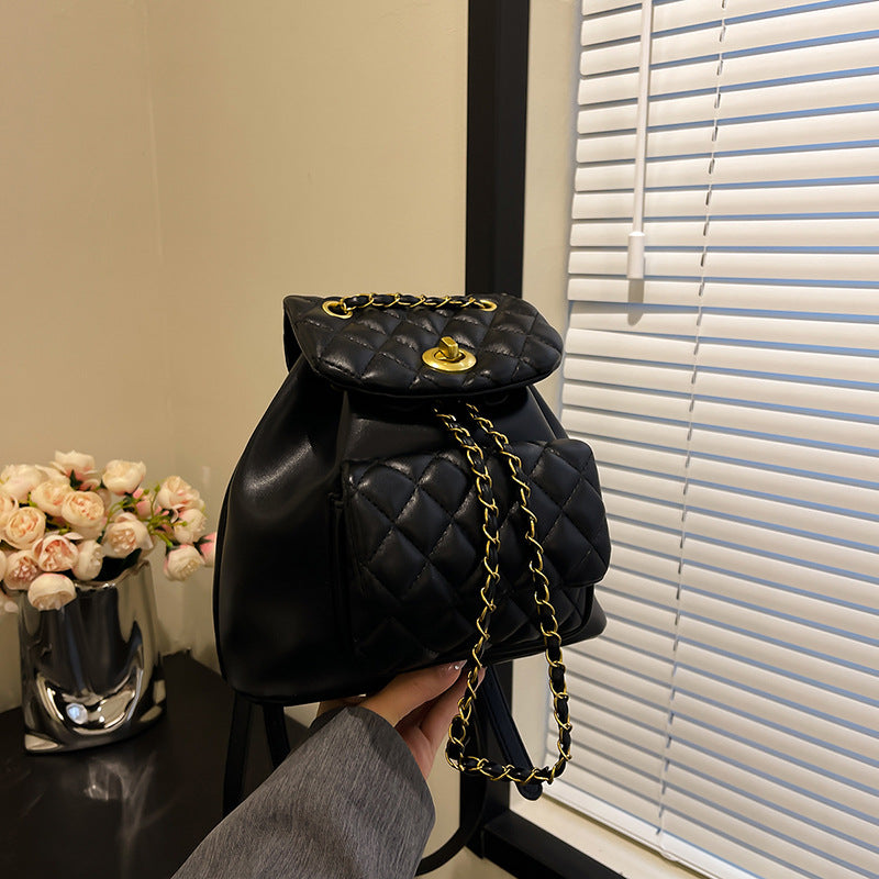 Classy Women's Diamond Chain Fashion Mini Women's Backpack