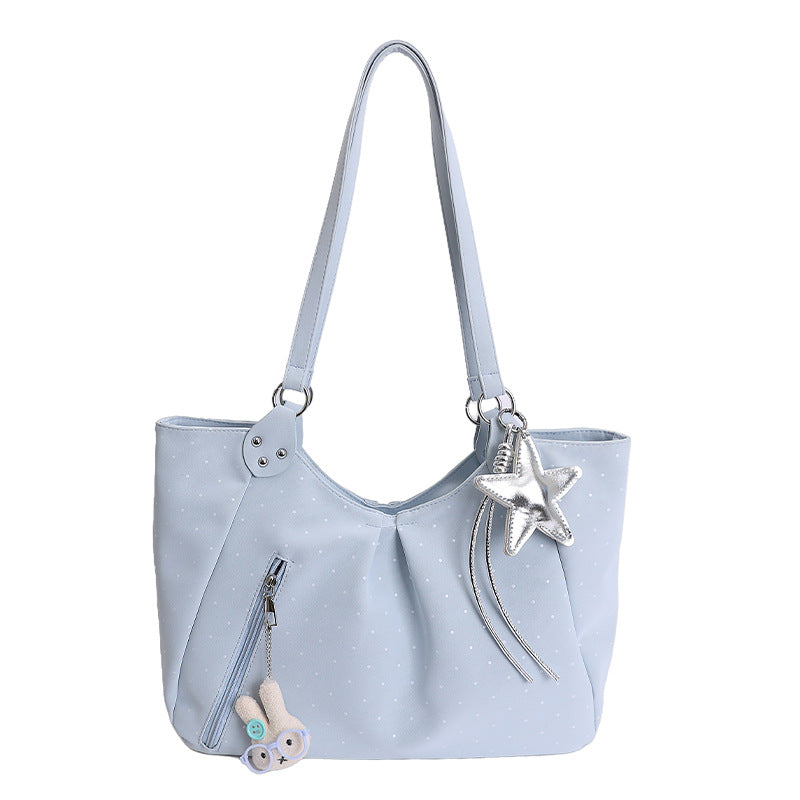 Korean Style Artistic Polka Dot Preppy Personalized Trendy Tote Bag
