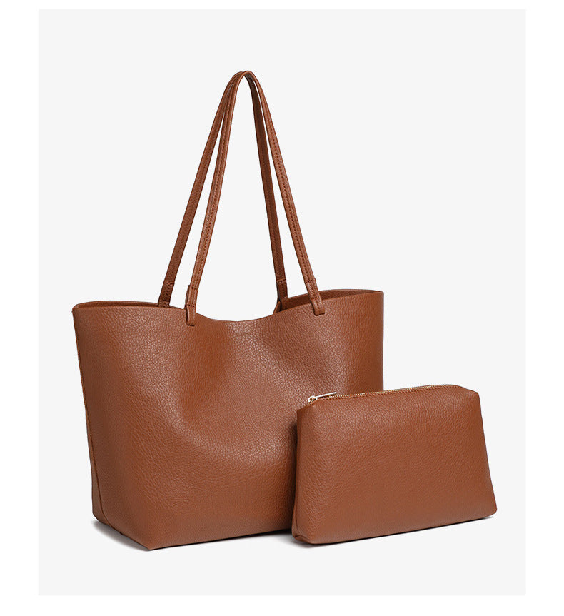 Women's Simple Soft Leather High-grade Large Capacity Women's Shoulder Bag