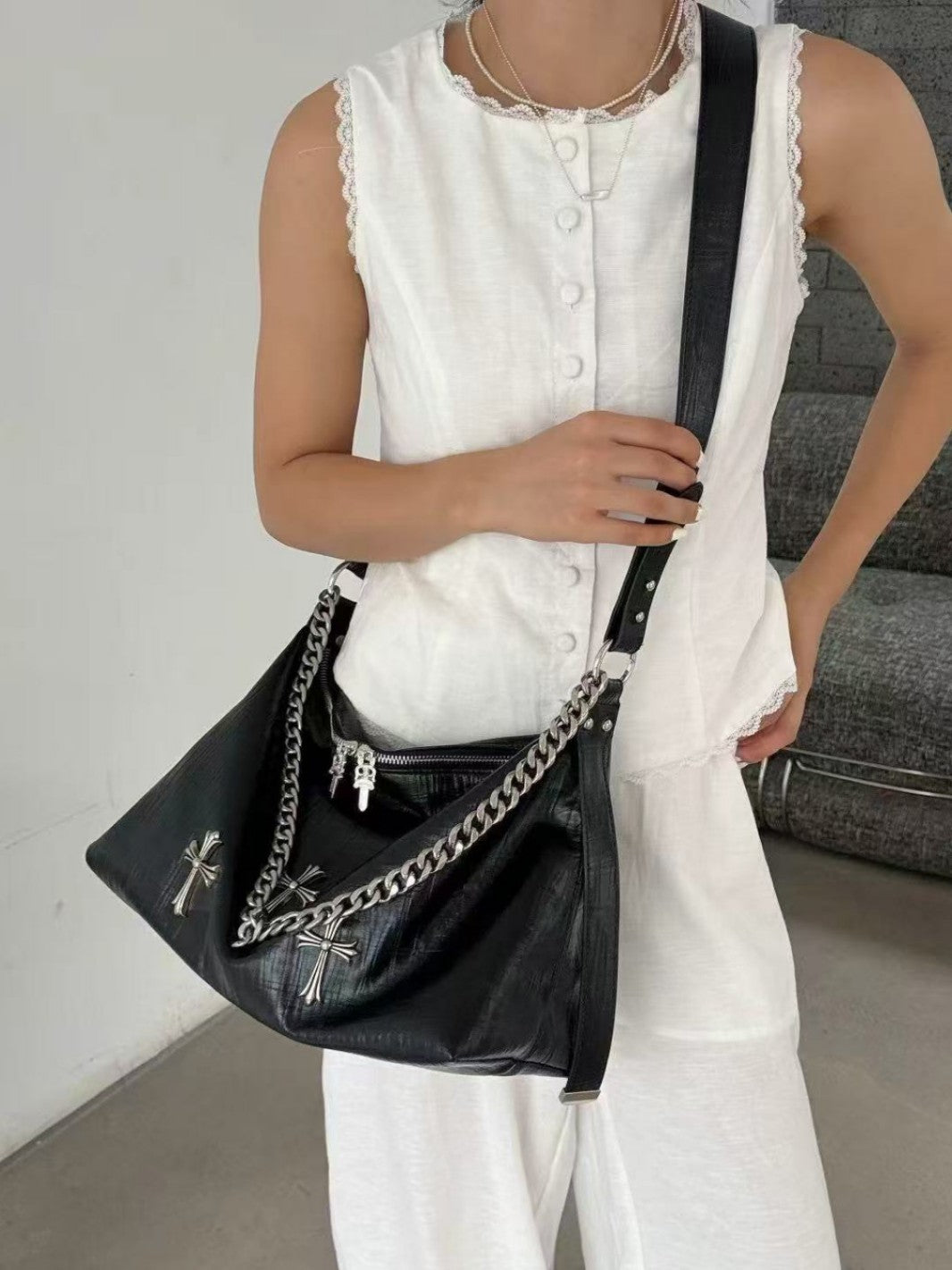 Fashion Chain Underarm Live Broadcast Large Capacity Dark Women's Shoulder Bag