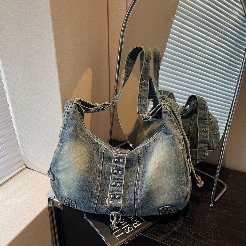 Women's American Retro Minority Canvas Jean Dumpling Fashion Women's Messenger Bag