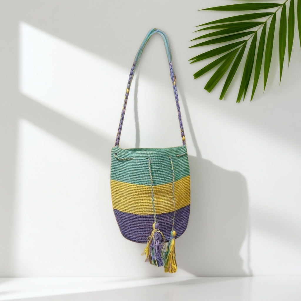 Women's Korean Style Raffia Handmade Woven Seaside Vacation Versatile Women's Messenger Bag