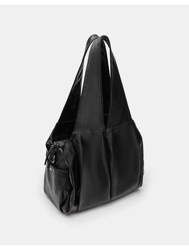 Niche High-grade Vintage Large Capacity Soft Leather Portable Tote Bags