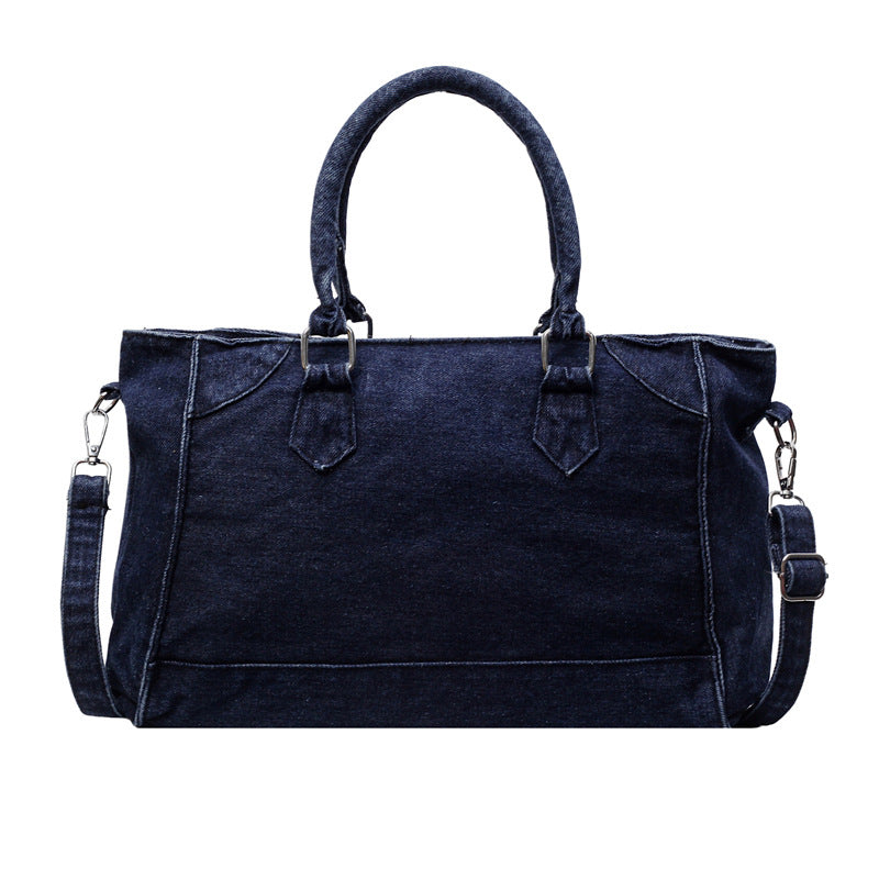 Women's Retro Washed Denim Summer Large Capacity Versatile Tote Bag