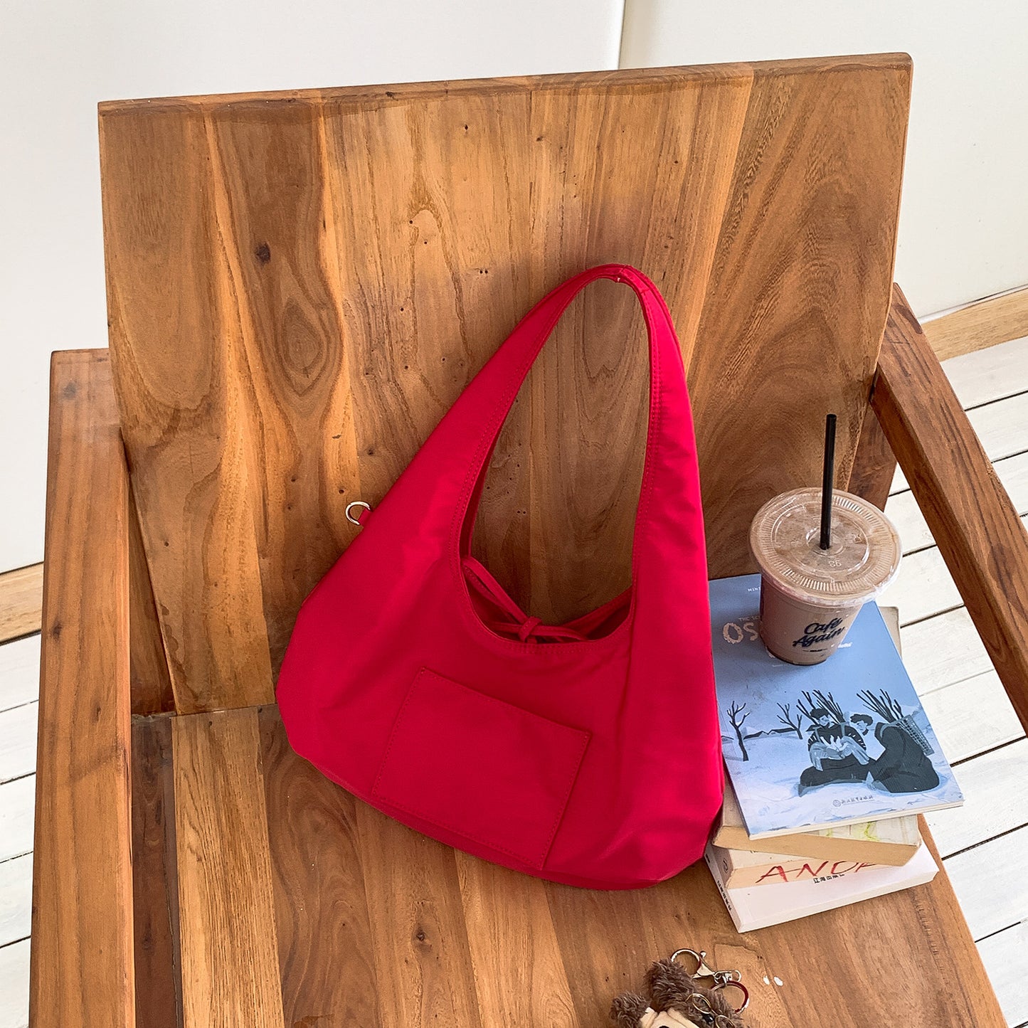 Women's Fashion Solid Color Portable Commuter Cloth Artistic Underarm Bag