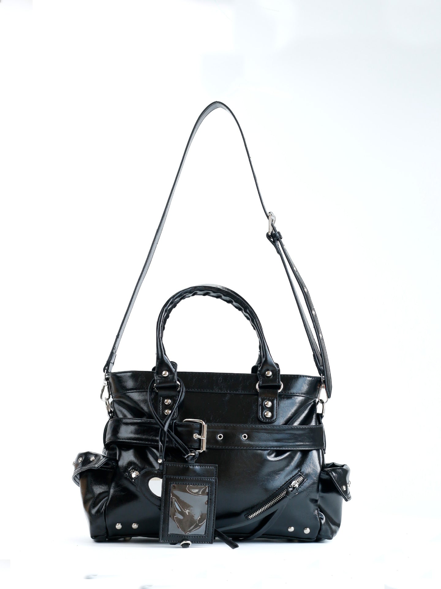 Retro Minority Design Locomotive Rivet Large Capacity Women's Messenger Bag