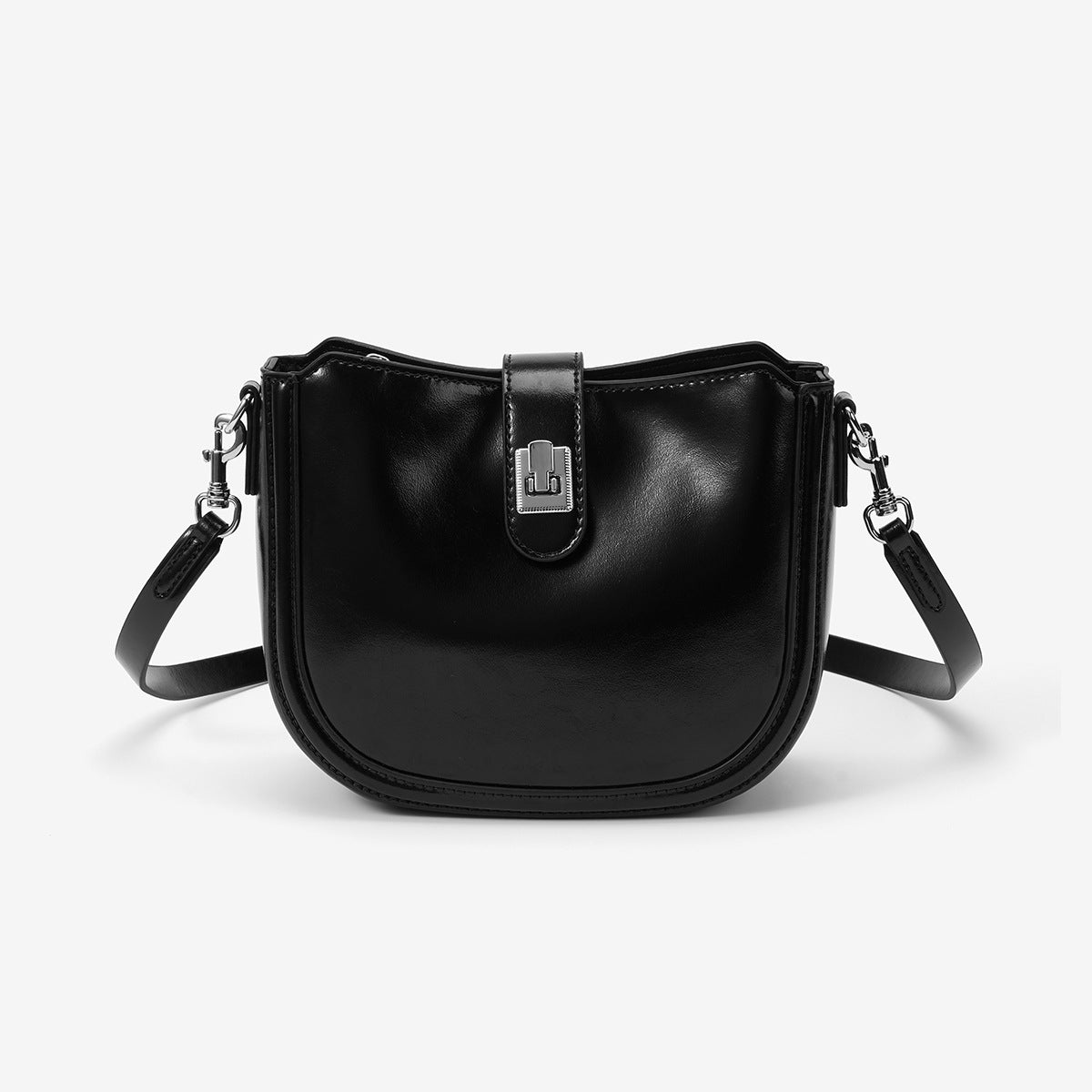 Women's Saddle Spring High-grade Underarm Light Luxury Minority Genuine Women's Messenger Bag