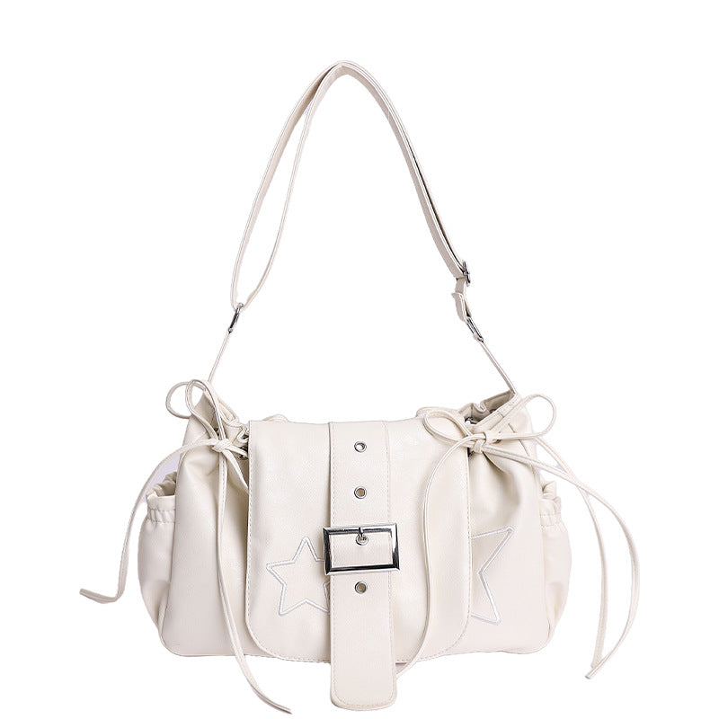 Women's Style Niche Retro High-grade Soft Leather Motorcycle Bags