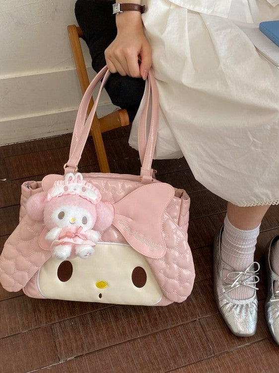 Women's Style Cartoon Pink Rabbit Design Cute Sweet Shoulder Bags