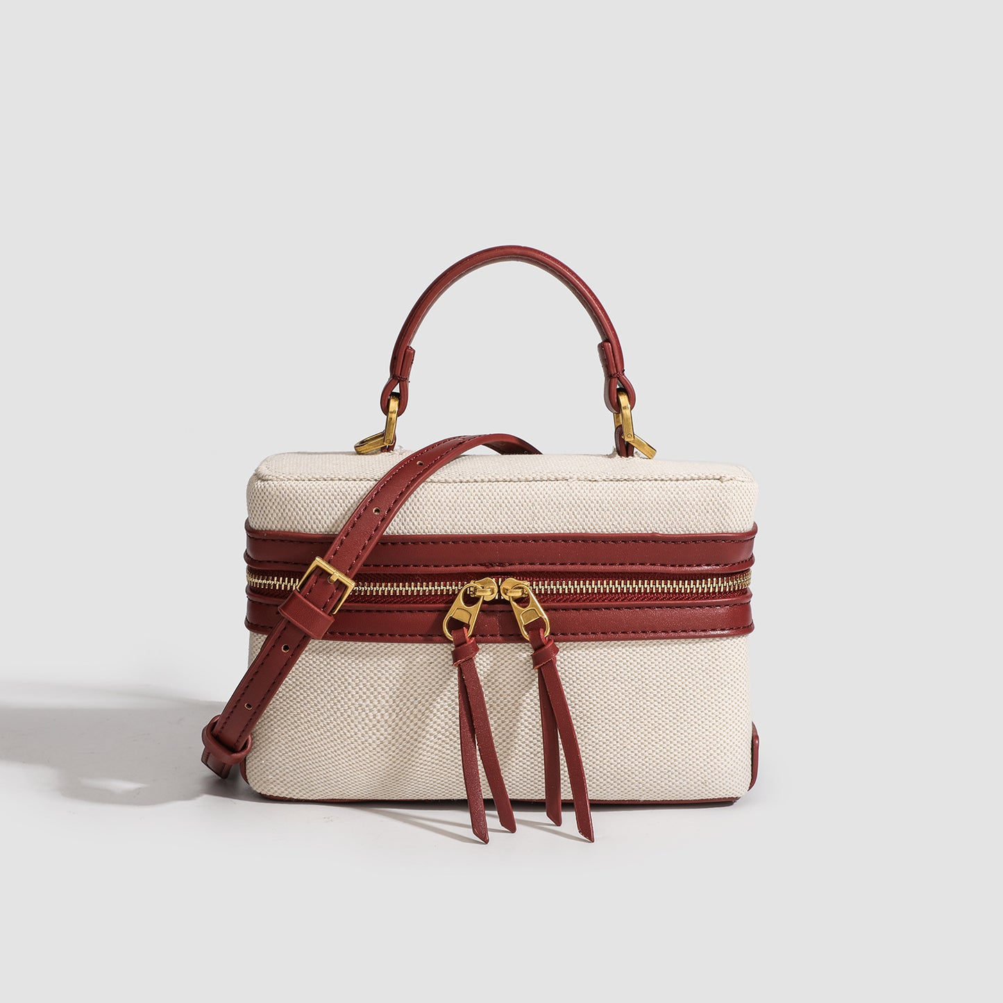 Retro Canvas Stitching Box Commute Portable Bags