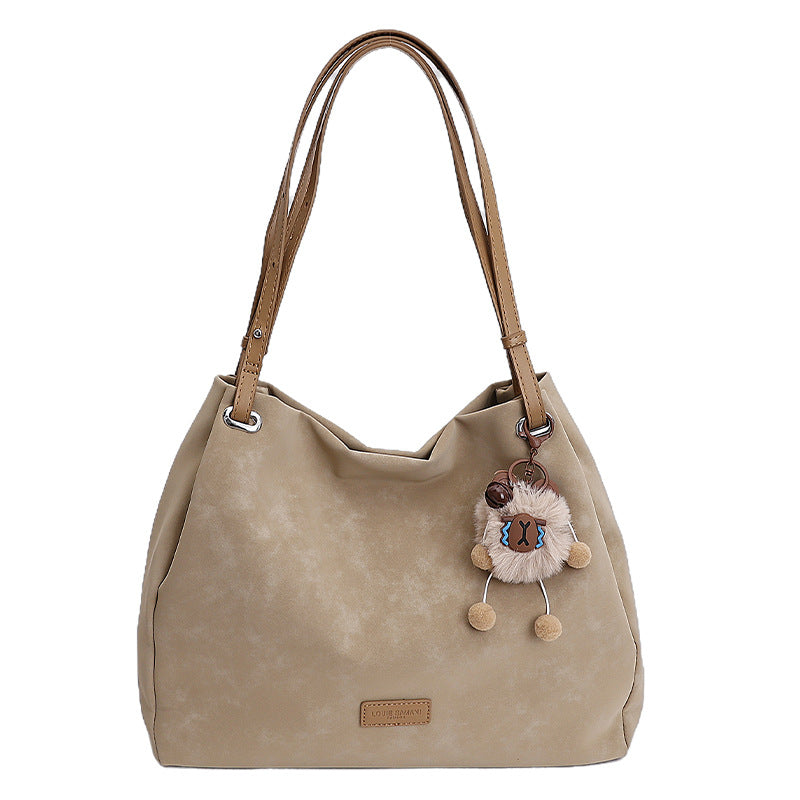 Women's Retro Large Capacity For Versatile Frosted Tote Bags