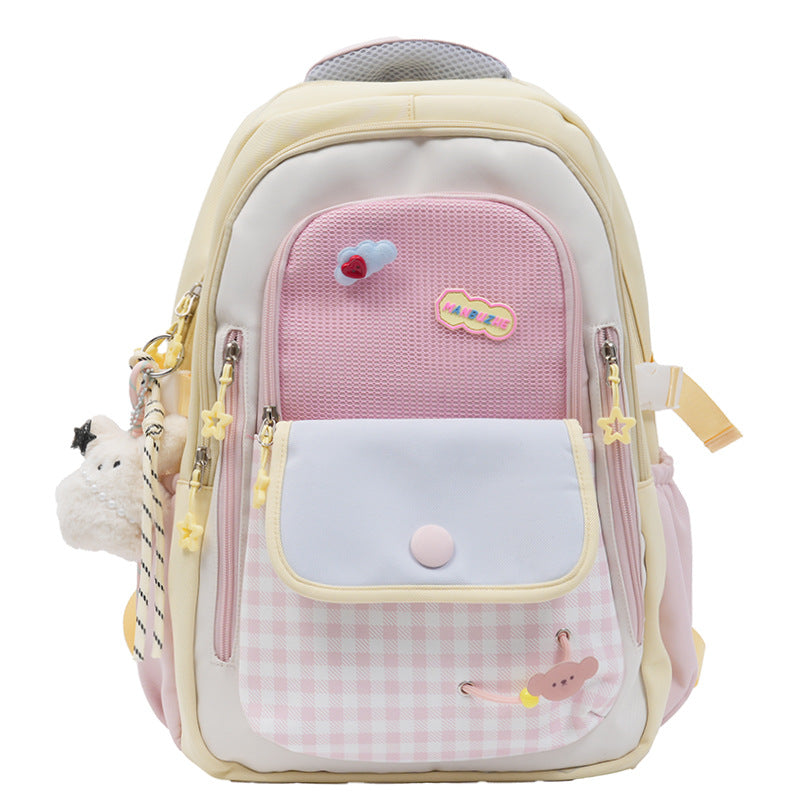 Style Good-looking Dopamine Contrast Color Everyday Joker Large Women's Backpack