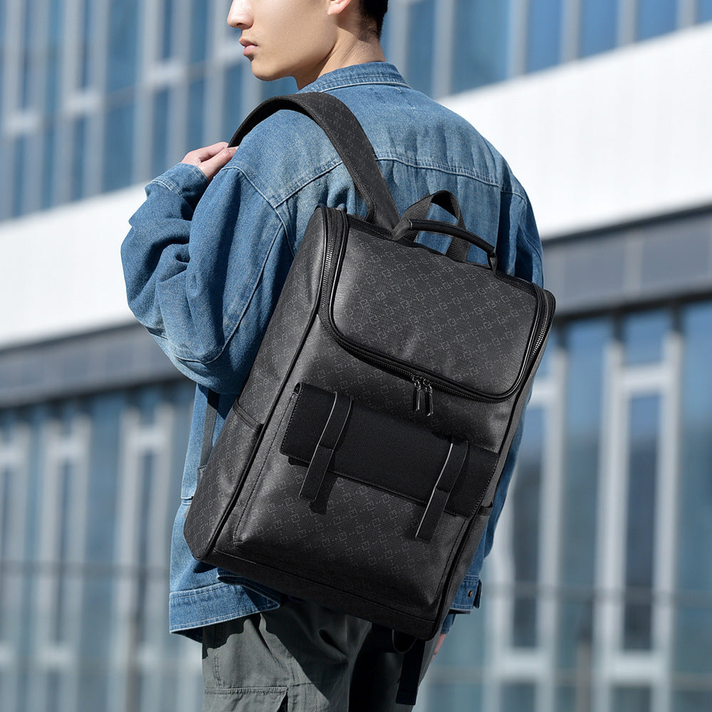 Men's Large Capacity Computer Commuter Plaid Lightweight Backpacks
