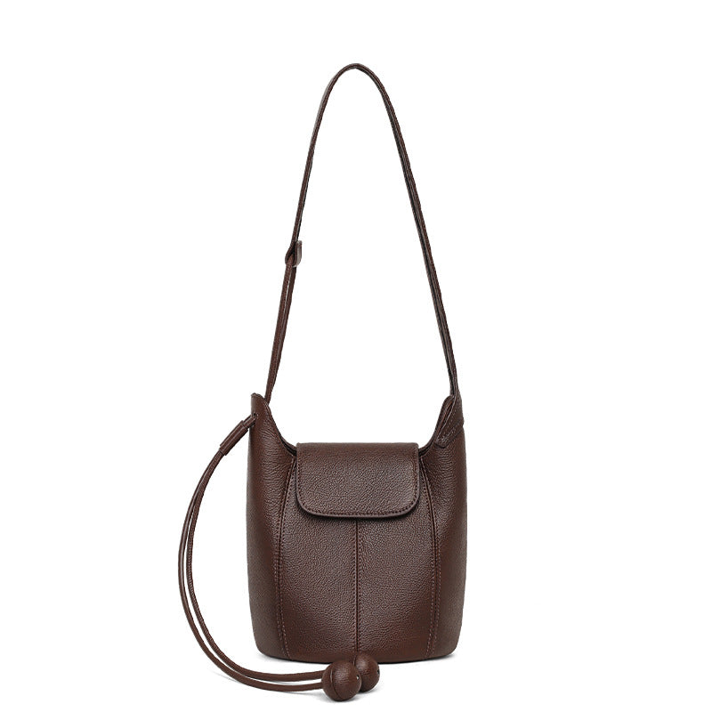 Women's Genuine Leather High Sense Retro Bucket Bags