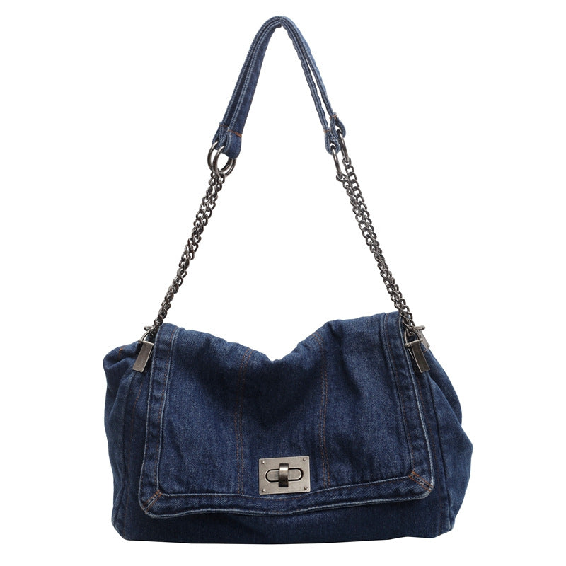 Women's Denim Summer Fashion Chain Large Capacity Women's Shoulder Bag