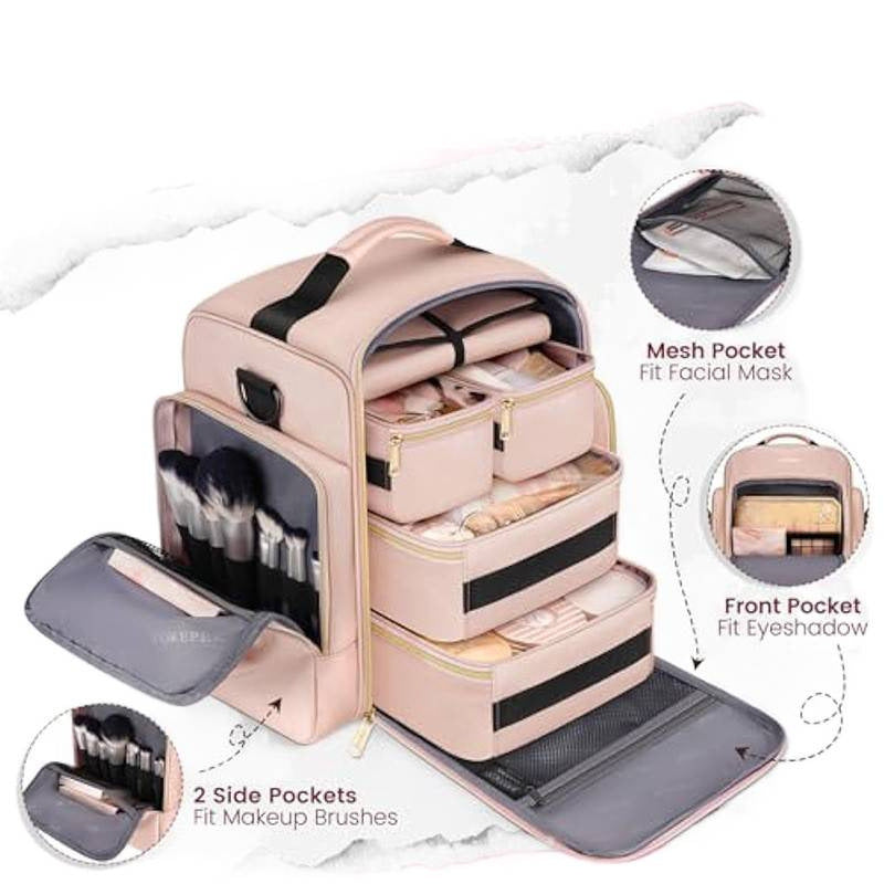 Storage Detachable Boxes Jewelry Organizing Roll Makeup Bag