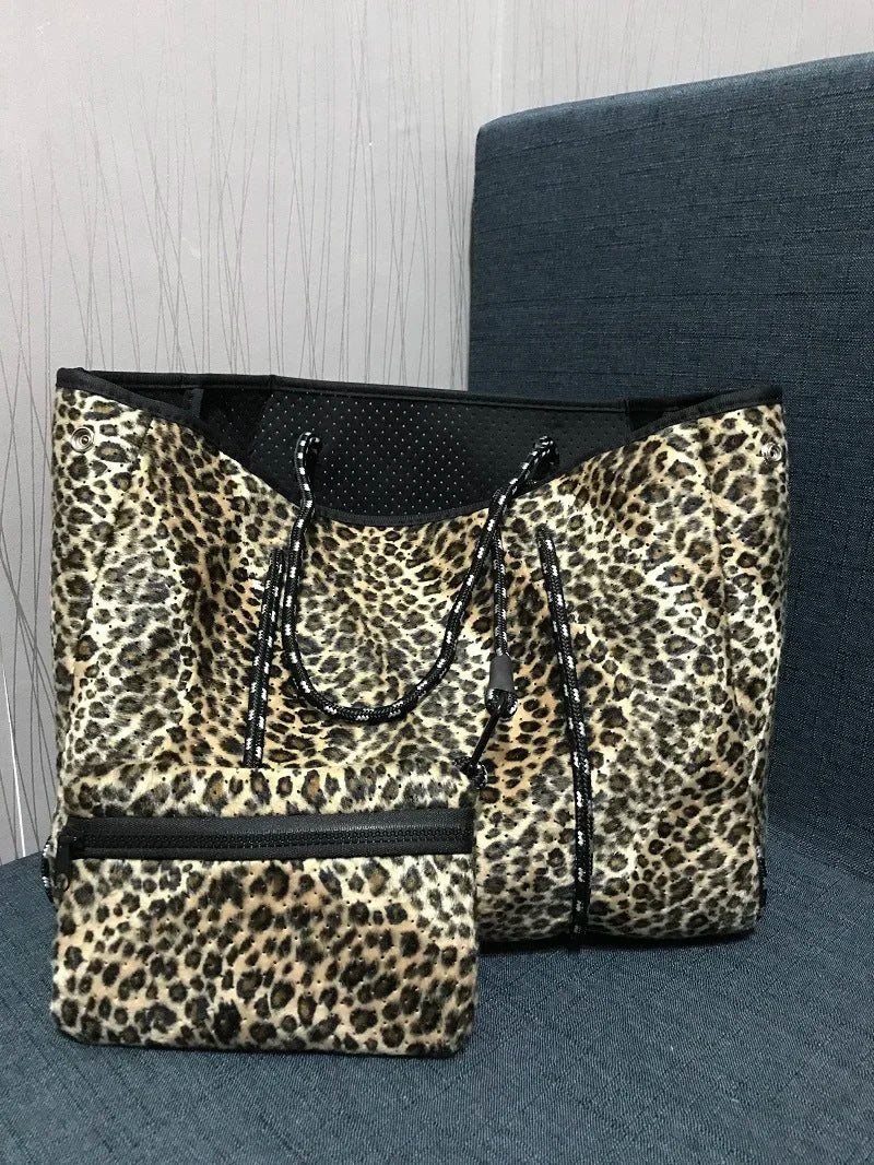 Women's Waterproof Large Capacity Shopping Neoprene Beach Women's Shoulder Bag