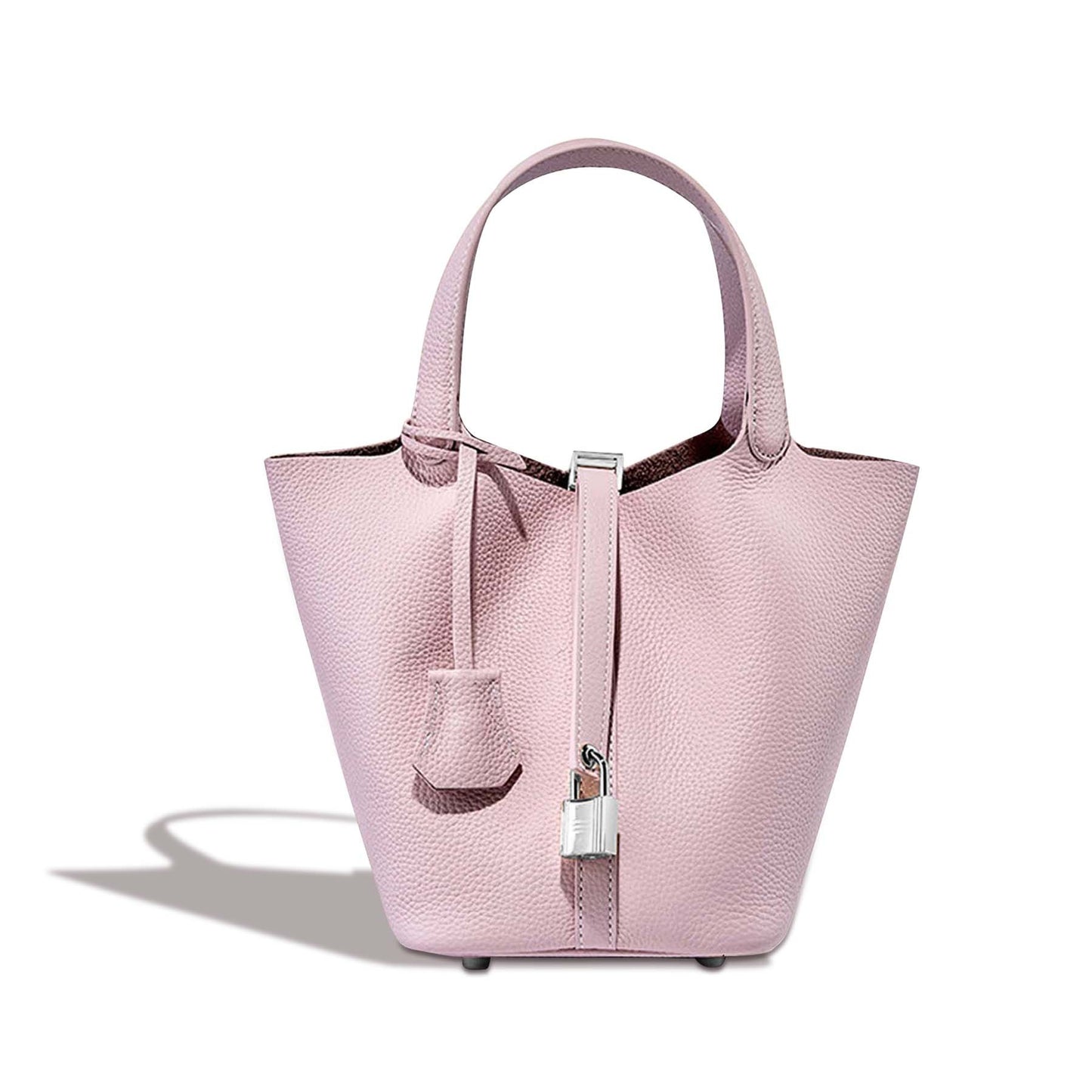 Women's First Layer Cowhide Vegetable Basket Versatile Genuine Bucket Bags
