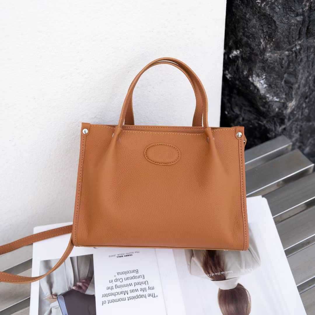 Korean Leather Portable Large Vegetable Tanning Bags