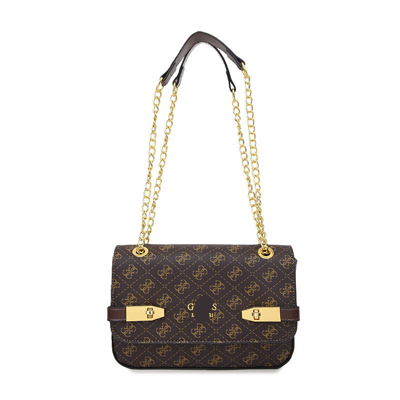 Women's Printed Chain Underarm Light Luxury Fashion Small Square Bags