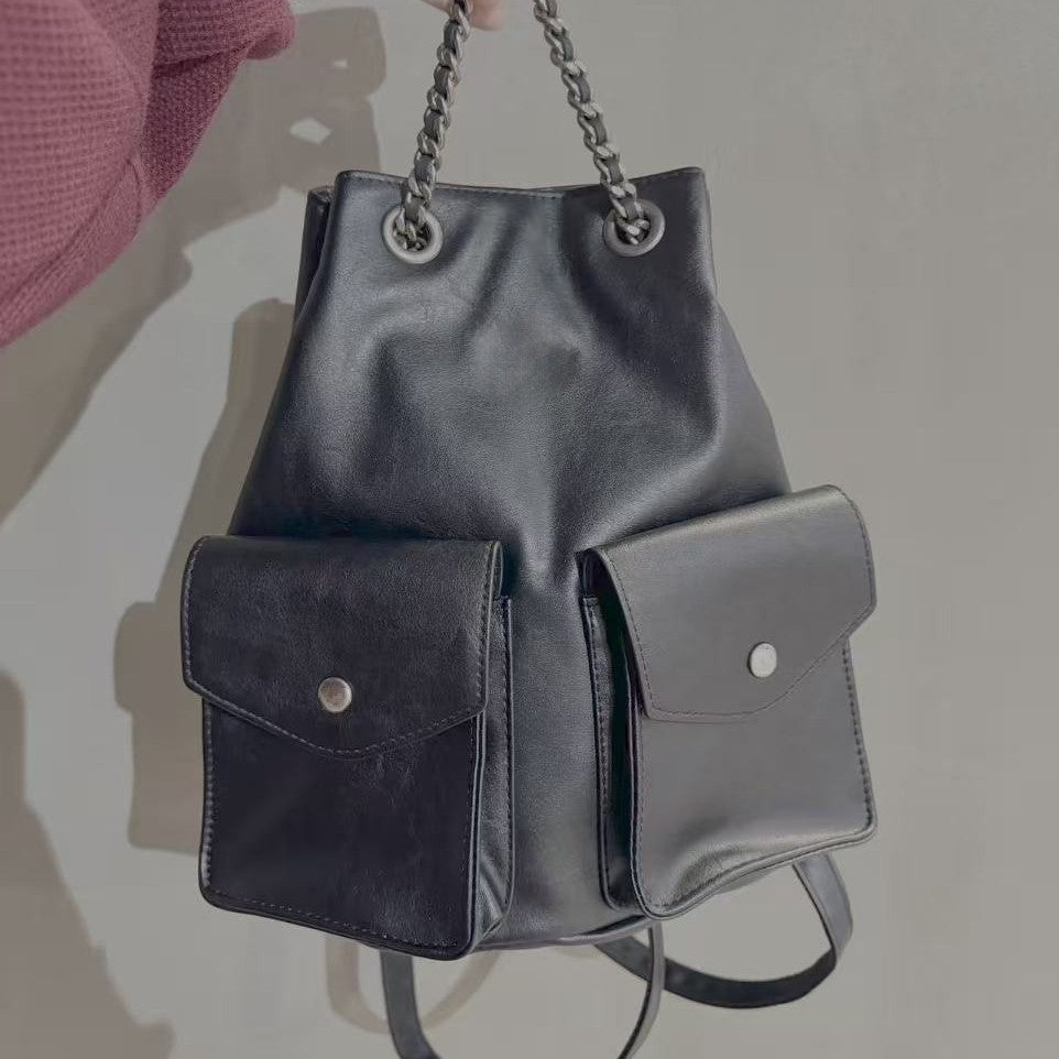 Women's Vintage Leather Classic Style Back Women's Backpack