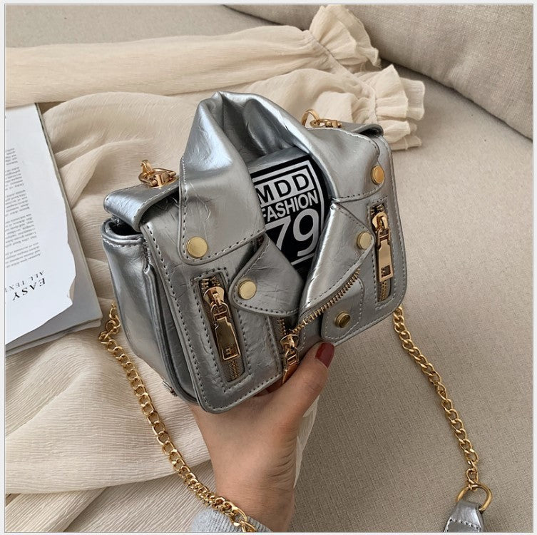 Women's Glossy Individual Clothes Fashion Rivet Creative Women's Shoulder Bag
