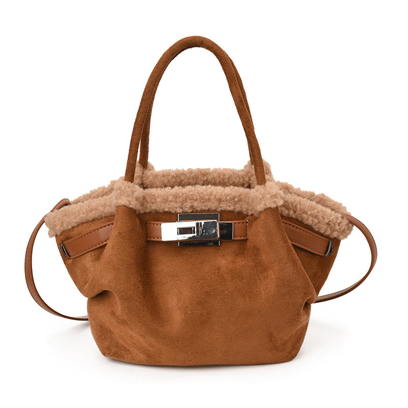 High-grade Retro Plush Female Niche Commuter Women's Handbag