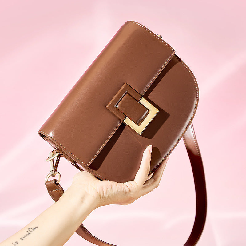 Women's Saddle Light Luxury Genuine Leather For Bags