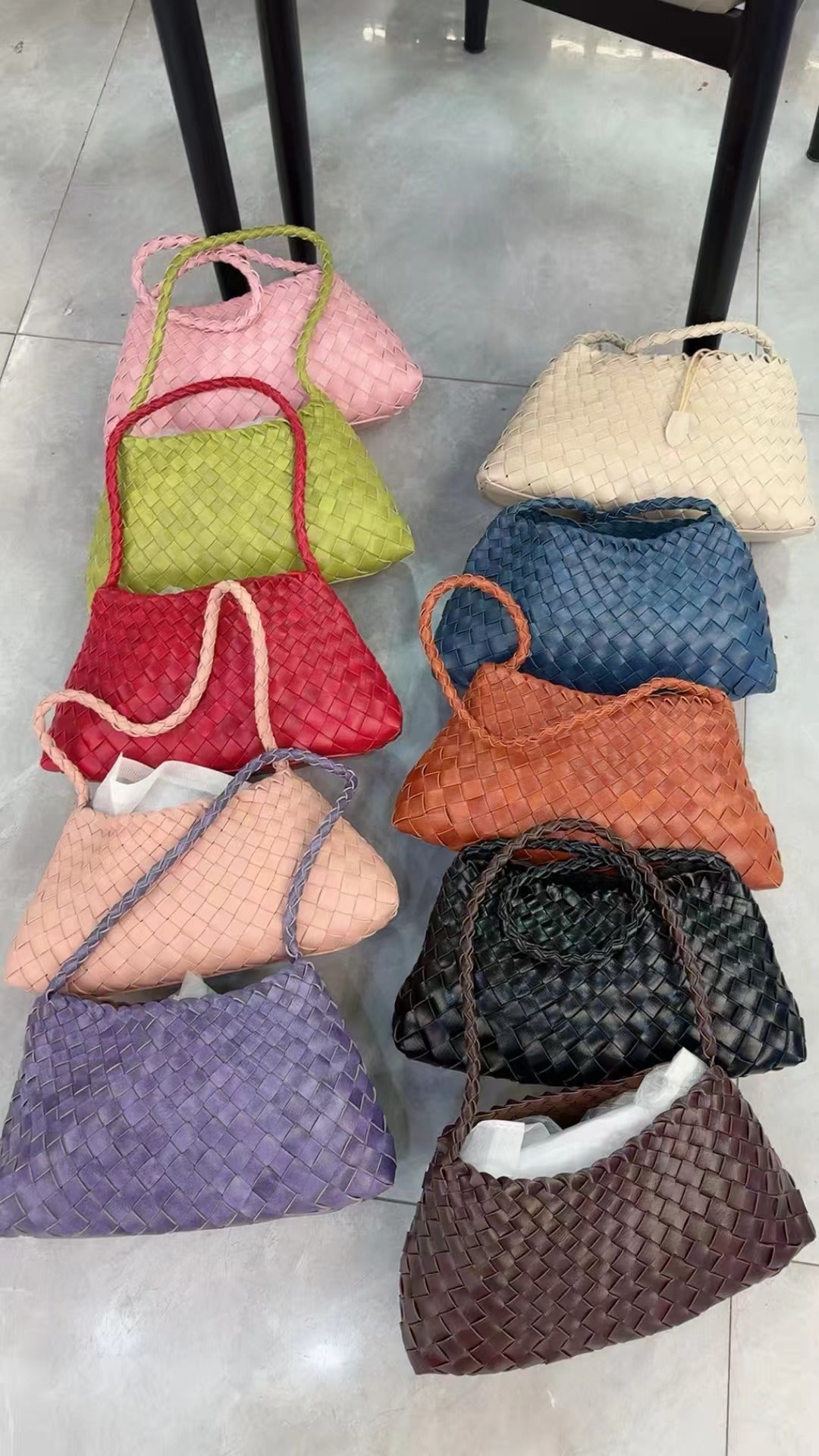 Women's Summer Niche Design Woven Large Capacity French Canvas Lazy Underarm Bag