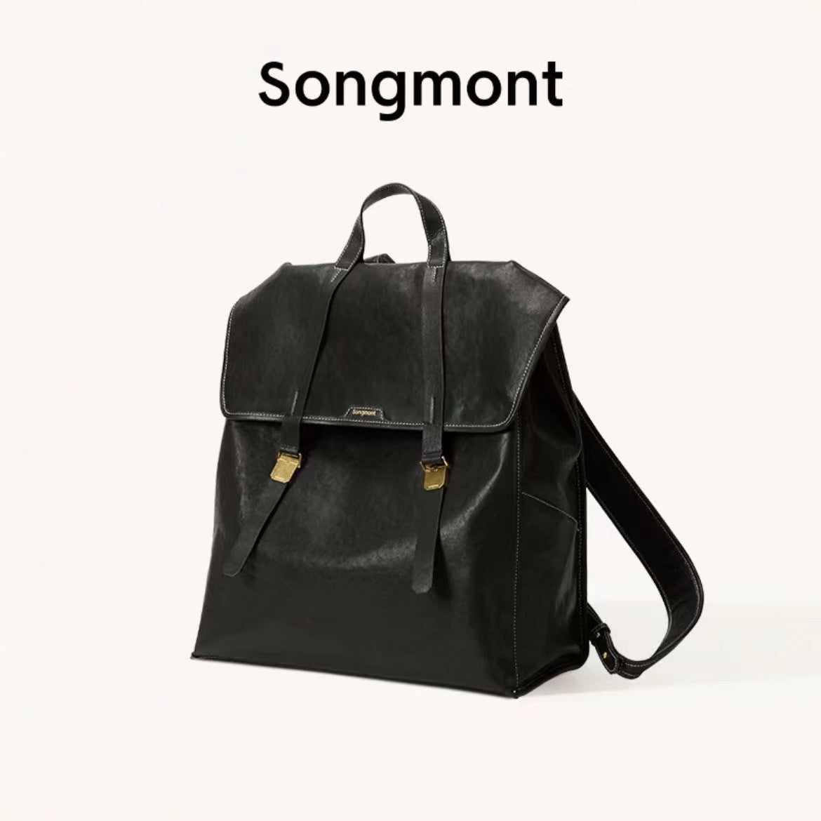 Series Large Designer Model Vegetable Tanning Leather Leisure Backpack
