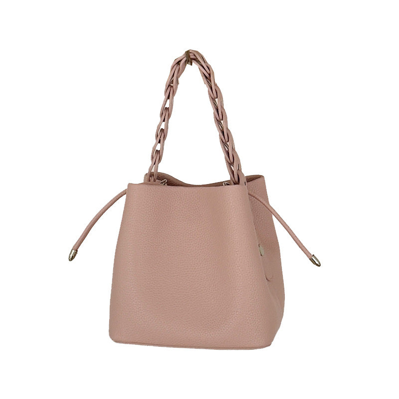 Niche High-grade Food Basket Fashion Woven Portable Shoulder Bags