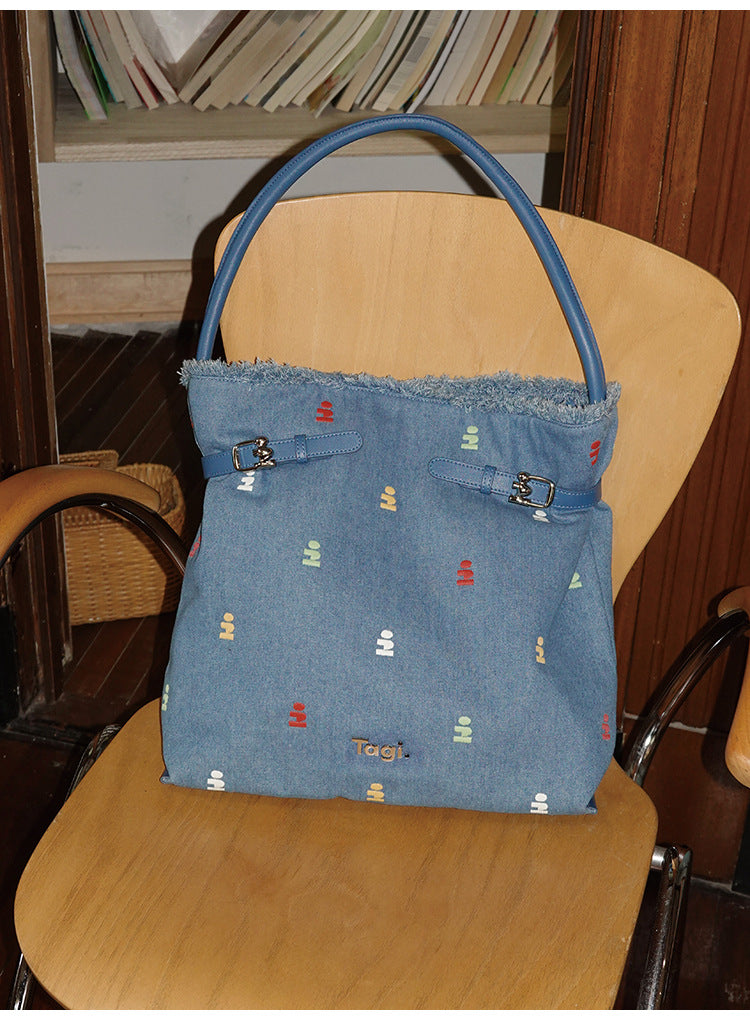 Imagination Straw Commuter Large Capacity Canvas Portable Bags