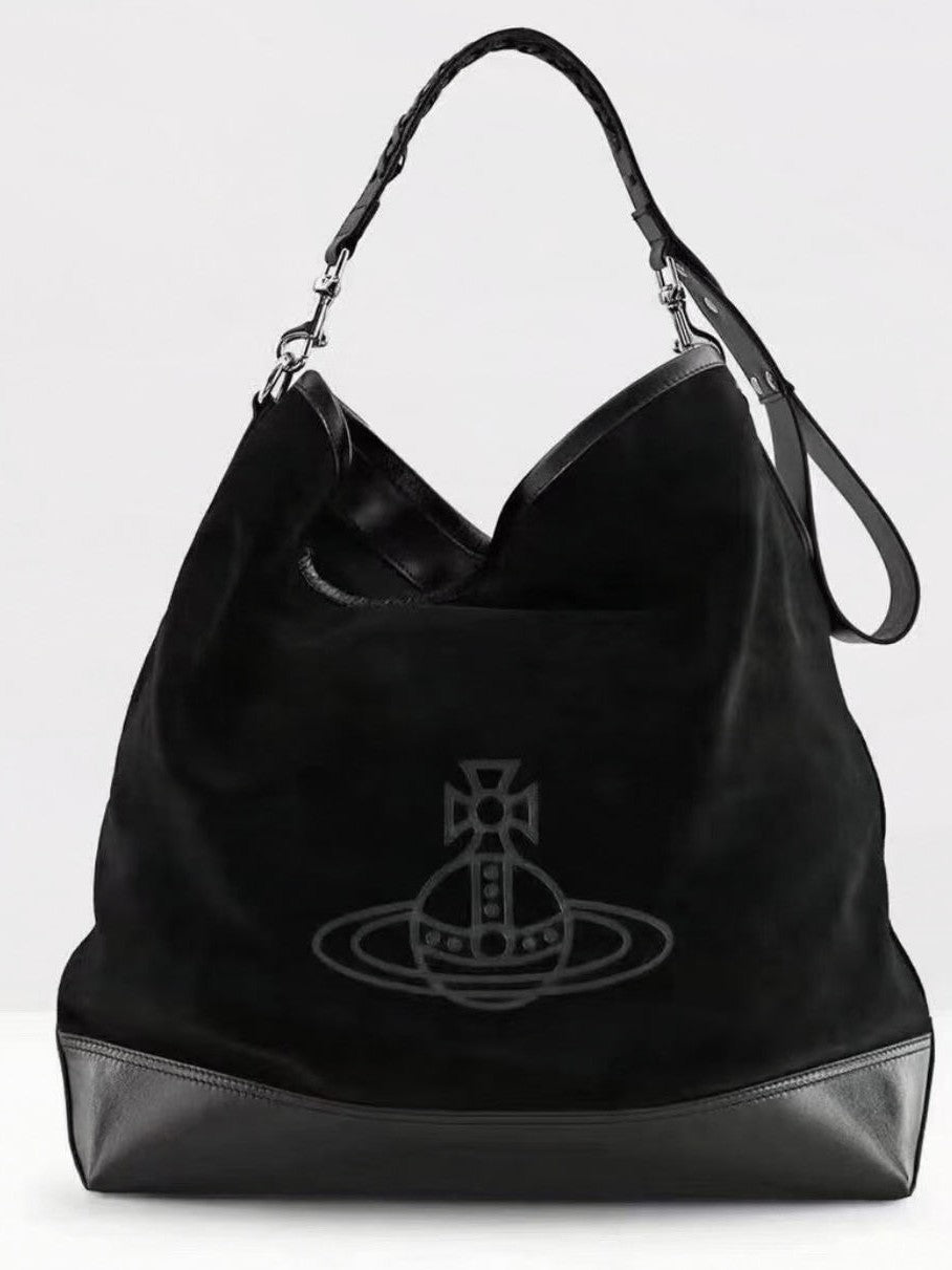 Saturn Suede Hobo Punk Large Capacity Tote Bags