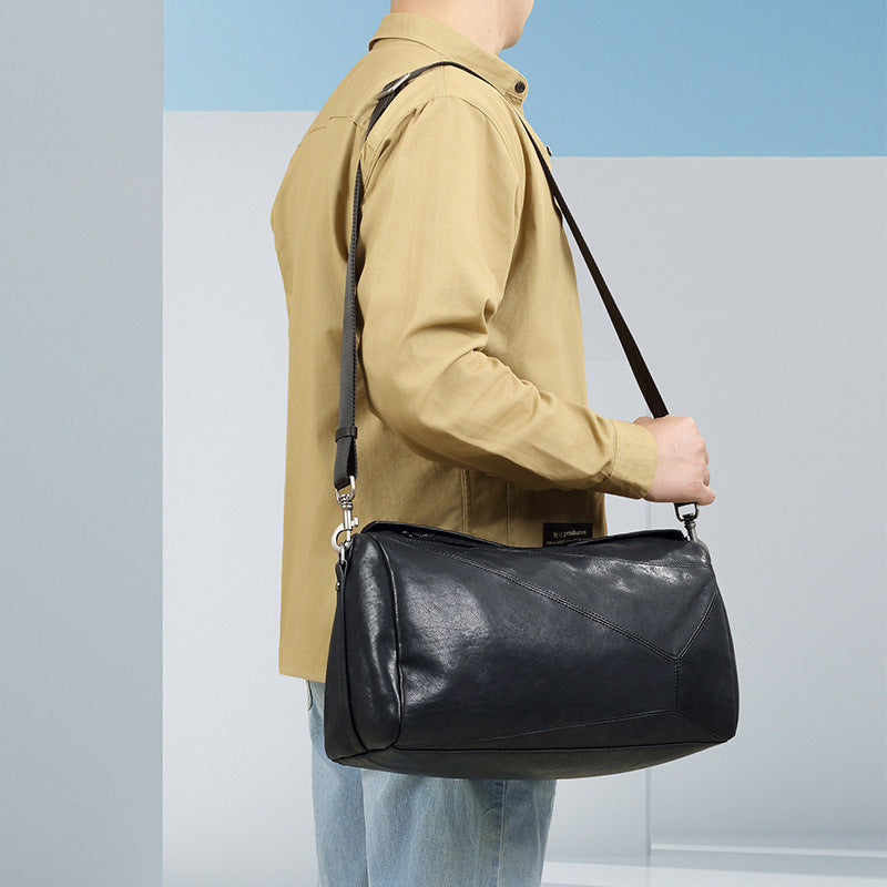 Men's First Layer Cowhide Large Capacity Korean Men's Messenger Bags