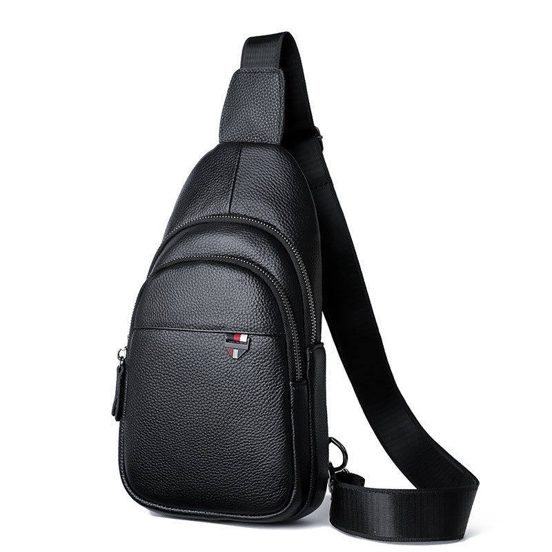 Men's First Layer Leather Slanted Business Large Men's Messenger Bag