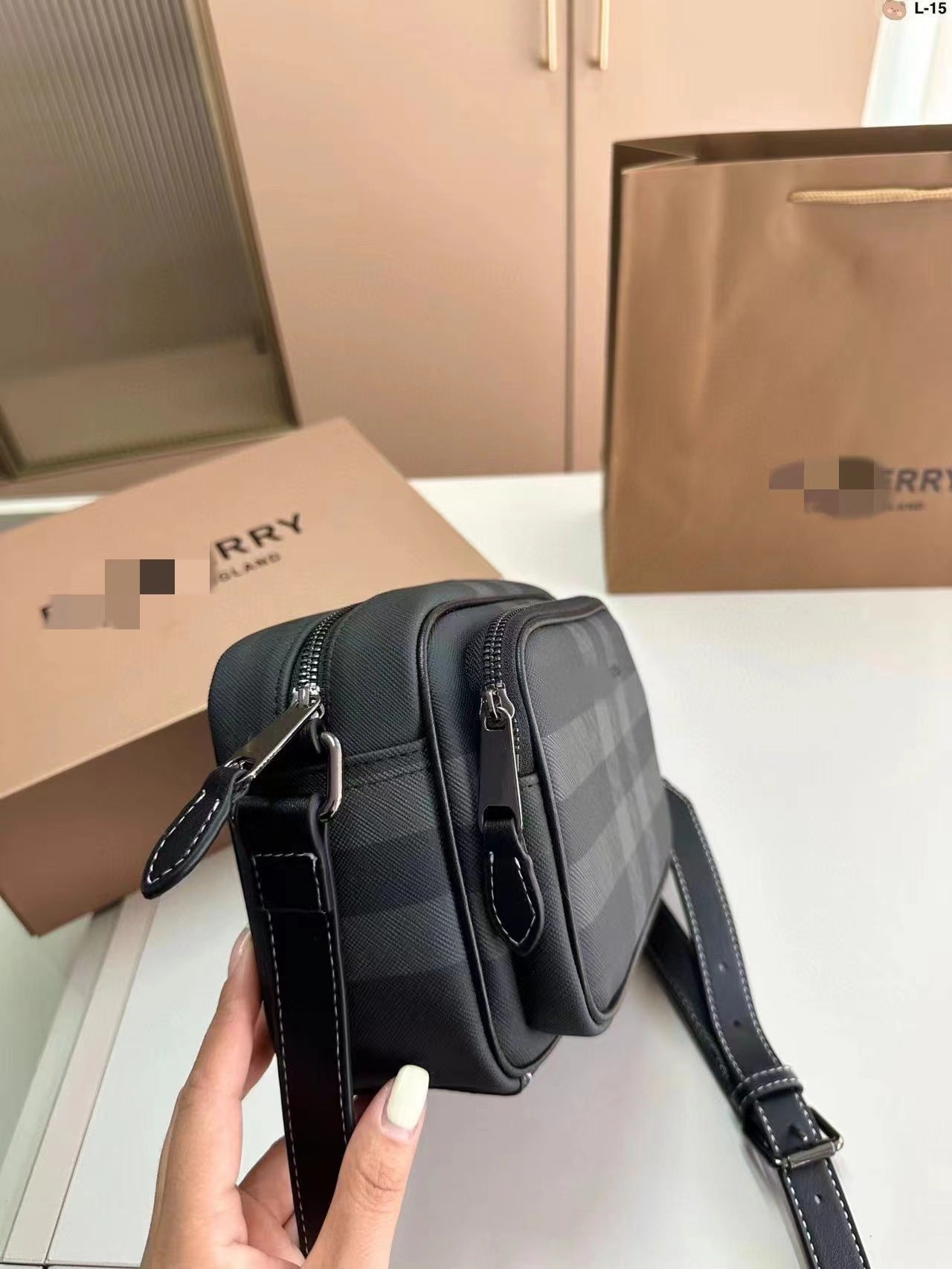 Fashionable Practical Flip Genuine Leather High Quality Men's Messenger Bag