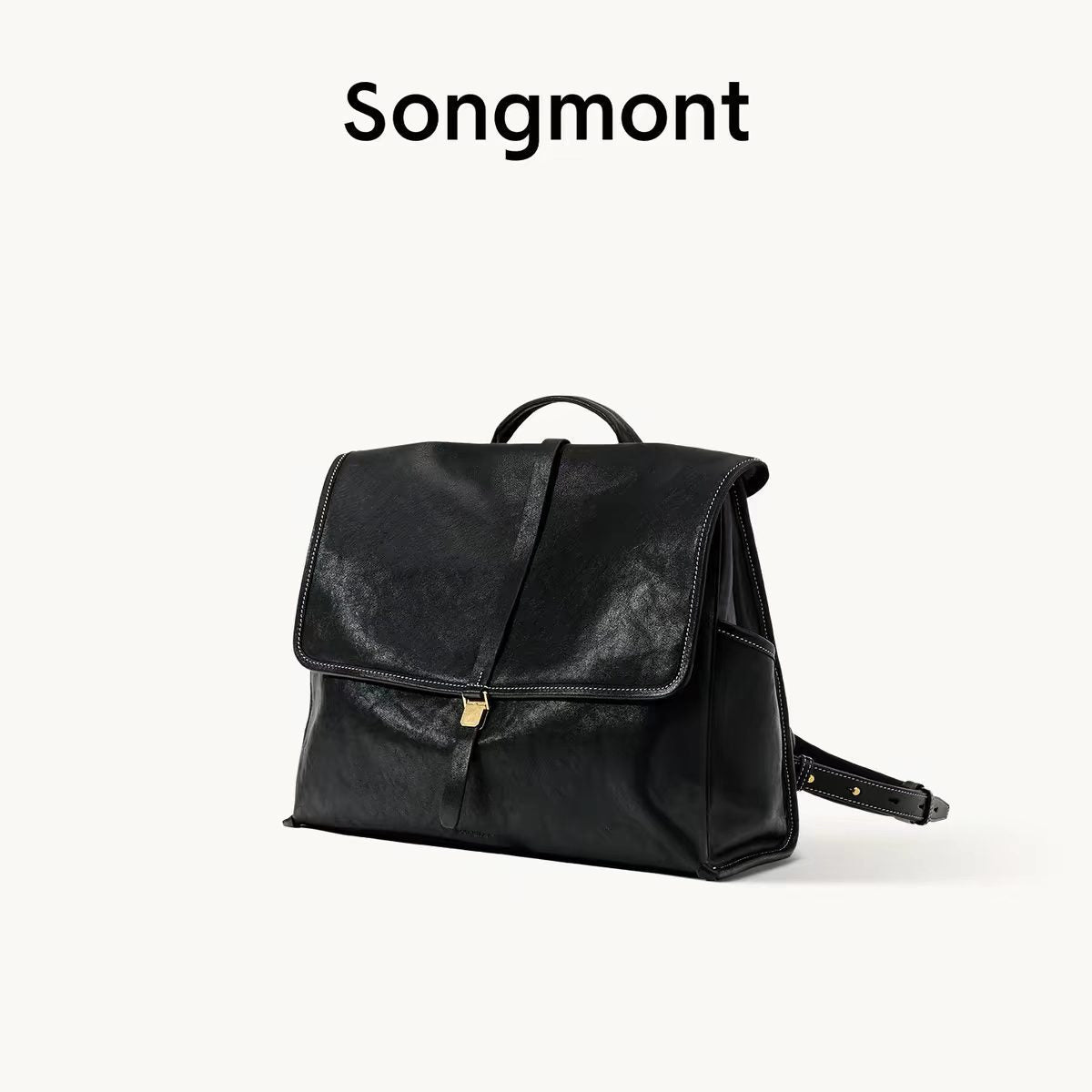 Large Capacity Vegetable Tanned Sheepskin Lightweight Backpacks