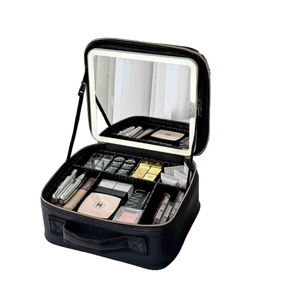 Storage Portable Large Capacity Mirror Professional Makeup Bag
