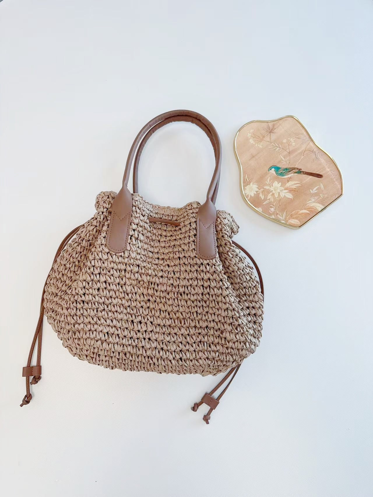 Women's Straw Woven Paper String Crochet Beach Summer Bags