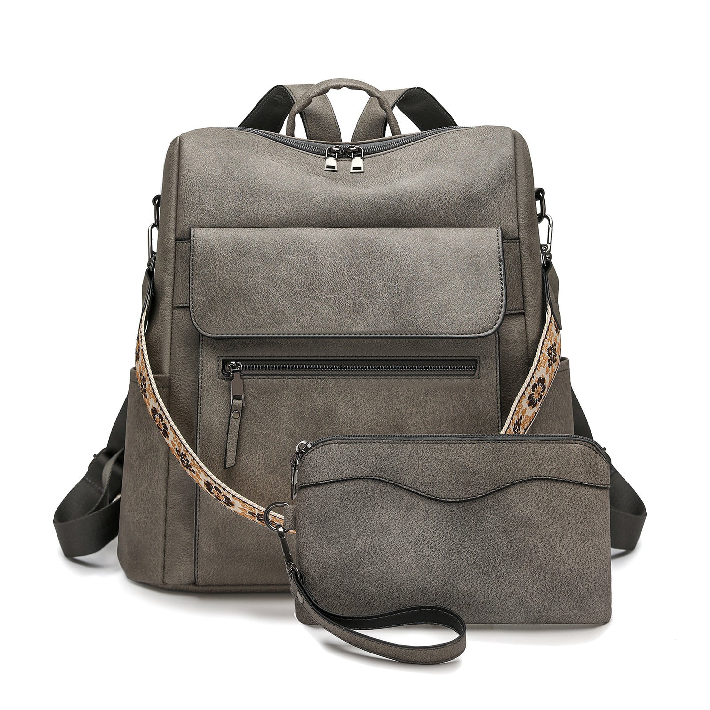 Women's Fashion Color Contrast Large Capacity Retro Bags
