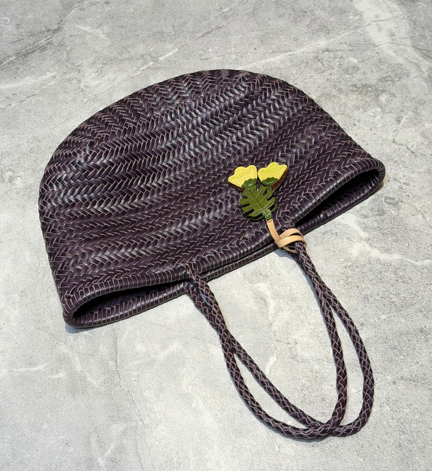 Genuine Leather French Food Basket Layer Large Bags