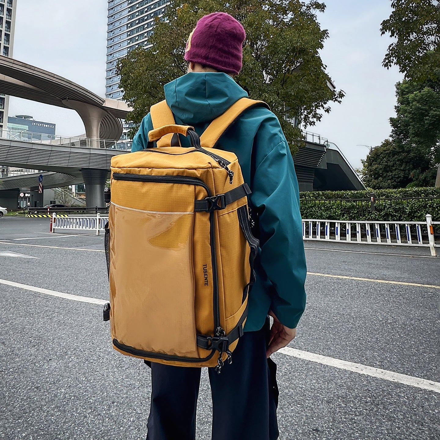 Couple Large Capacity Fashion Trend College Transparent Leisure Backpack