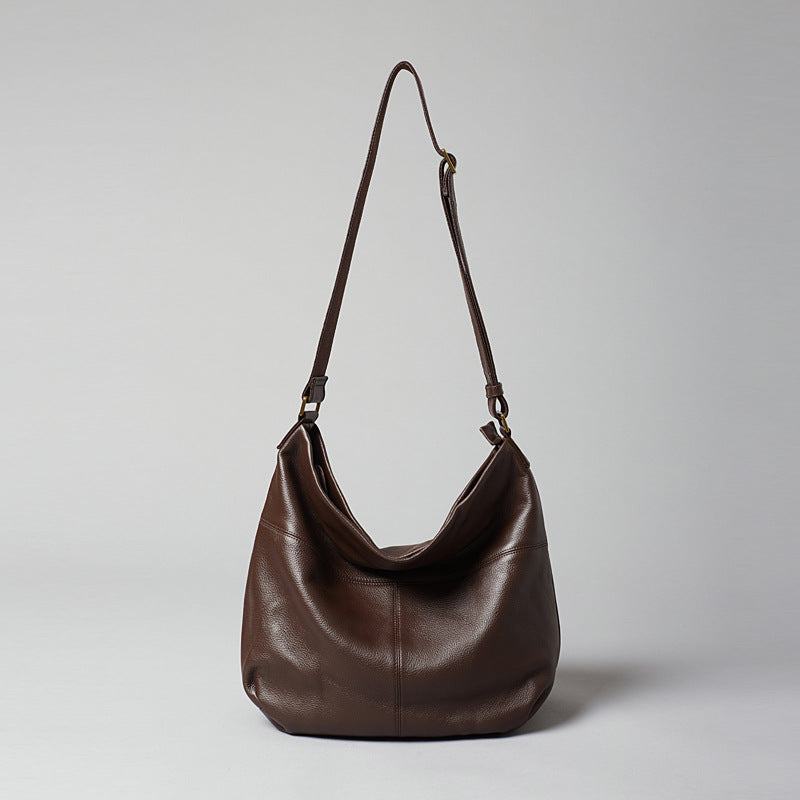 Women's Layer Cowhide Idle Style Large Capacity Soft Bags