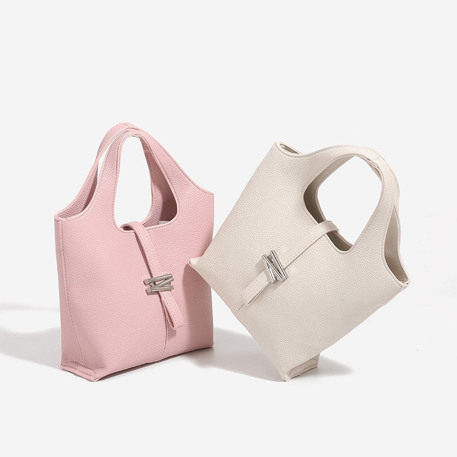 Women's Today Popular Simplicity Minority Portable Textured Bucket Bag